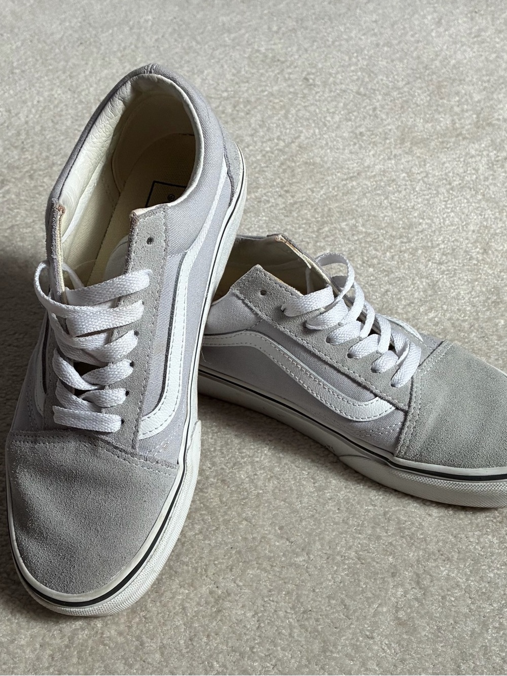 Vans Women's Low-Top Sneakers - Light Gray & White